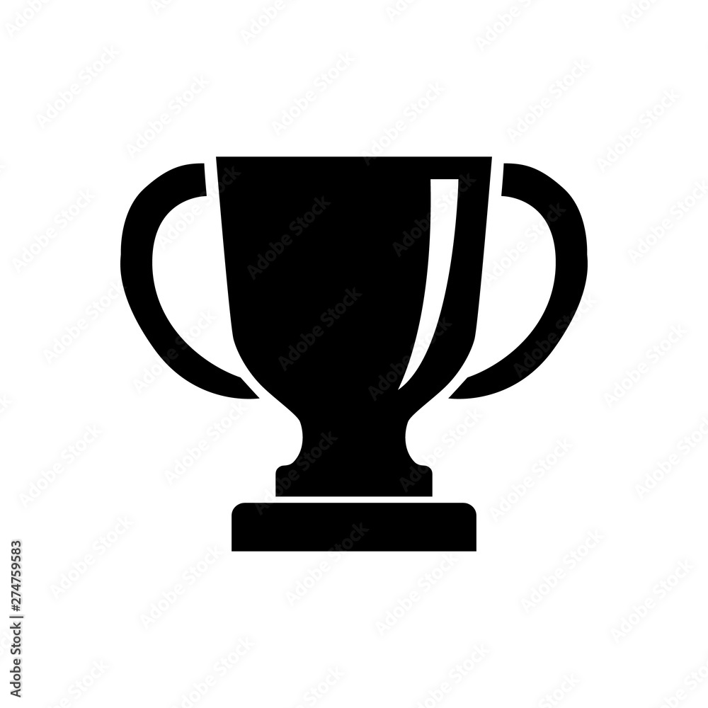 Flat black cup icon Flat black cup icon
