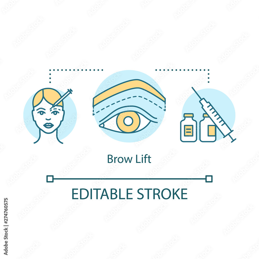Fototapeta premium Brow lift concept icon