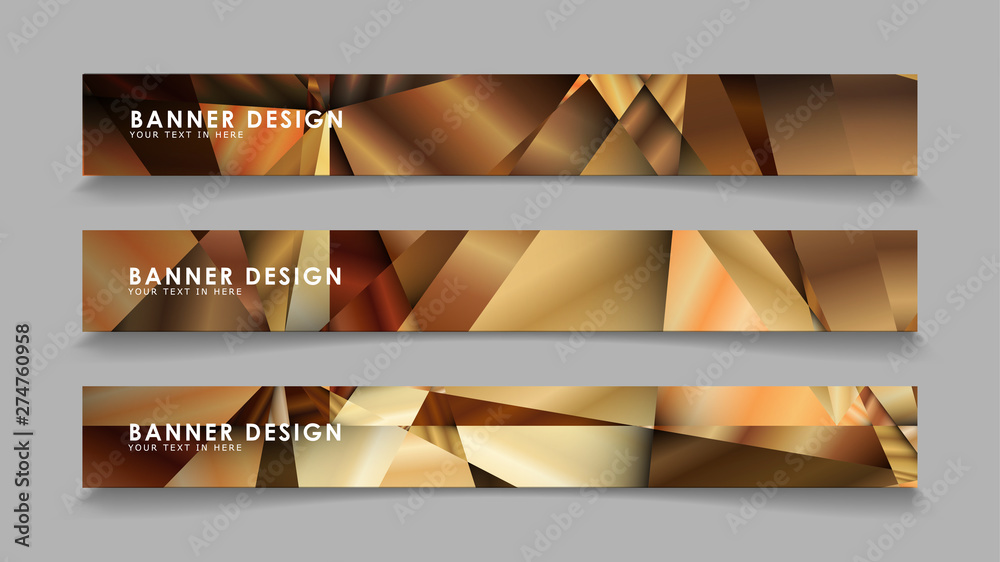 Obraz premium Abstract rectangle vector banners with luxury geometric gradient backgrounds . design templates. future Poster template design