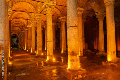 columns under graund Istambul Turkey