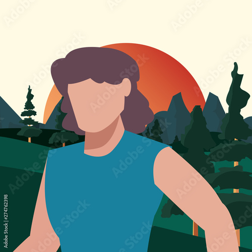 man character in the park outdoor