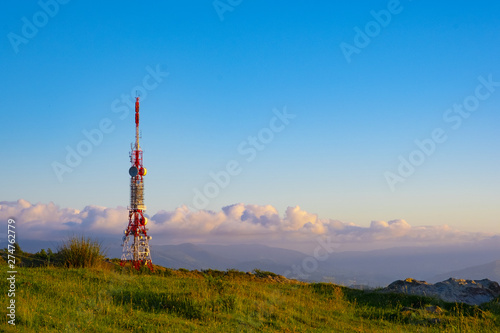 technologies, telecommunications tower for telephony and data transmission.