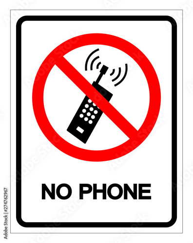 No Phone Symbol Sign, Vector Illustration, Isolate On White Background Label .EPS10