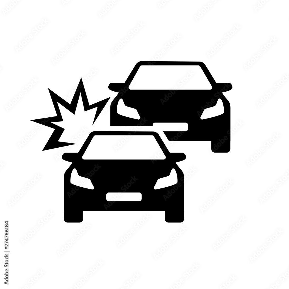 car crash accident on the road vector Stock Vector Adobe Stock