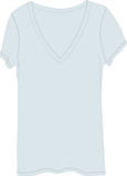 vector illustration of t-shirt-V-Neck