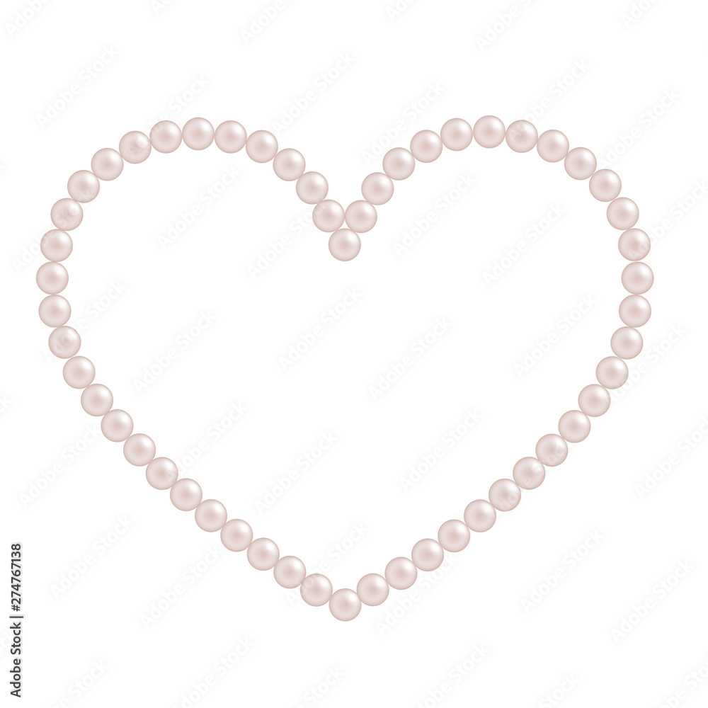 pink pearls heart frame pink pearls heart frame