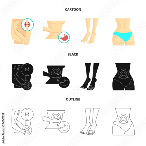 Vector design of hospital and rendering icon. Set of hospital and help vector icon for stock.