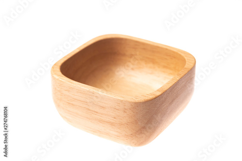 Wooden cup isolated on whit...