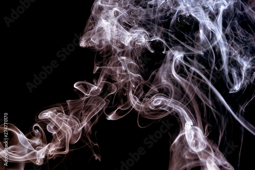 Smoke on black background, isolated smoke background, abstract smoke.