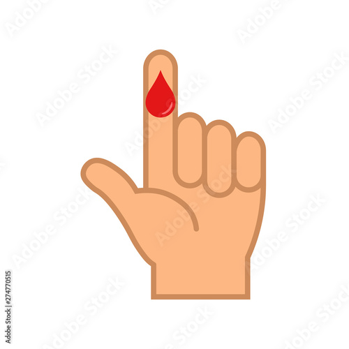 Blood test illustration. Vector. Isolated.