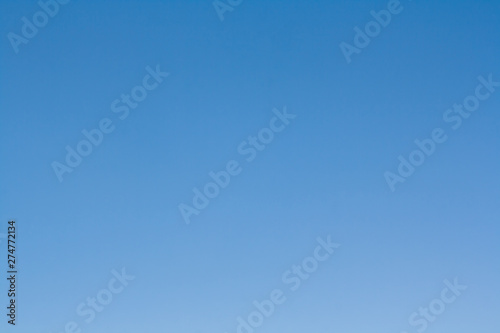 Perfectly clear blue sky