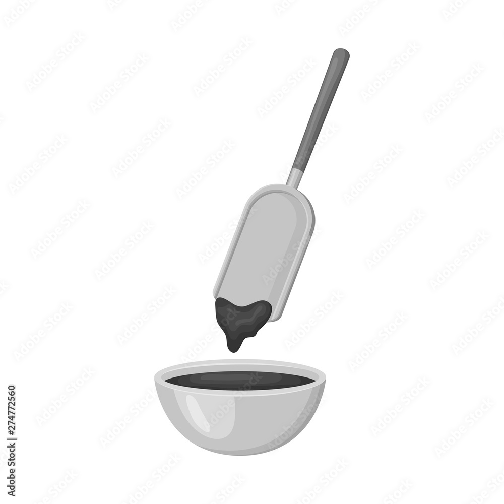 Isolated object of chocolate and hot logo. Collection of chocolate and spoon vector icon for stock.