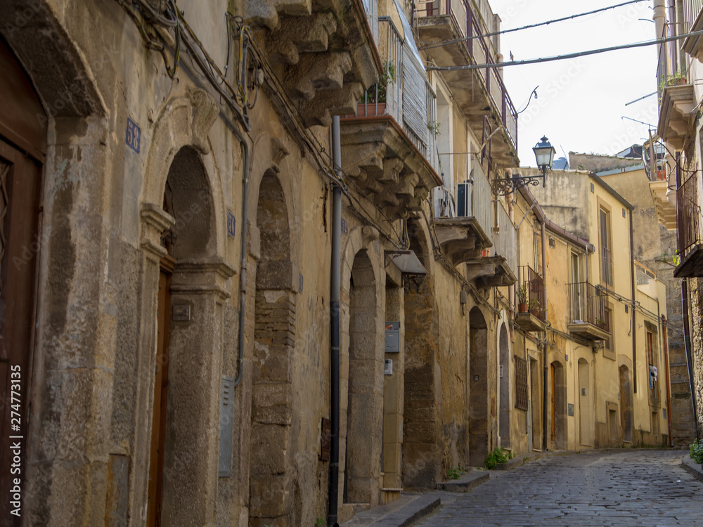 In the streets of Caltagirone, Sicily, Italy