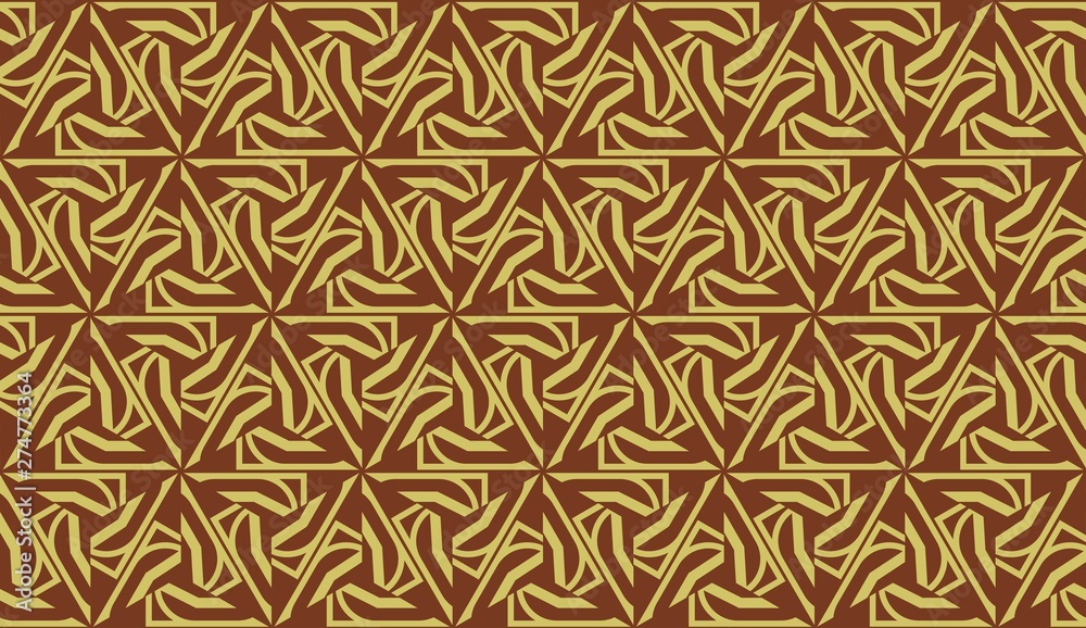 Modern elegant background Triangles, lines.. For your design. Brown color. Vector seamless pattern in geometric style.