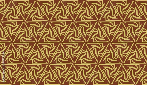 Modern elegant background Triangles, lines.. For your design. Brown color. Vector seamless pattern in geometric style.