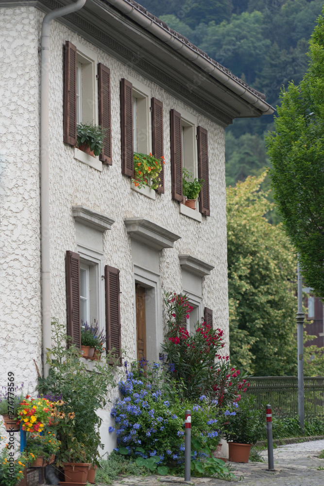 Historische Häuser in der Altstadt von Bregenz am Bodensee