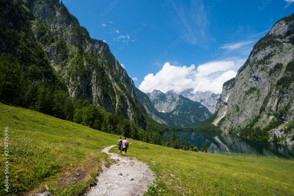 hiking trail in mountains