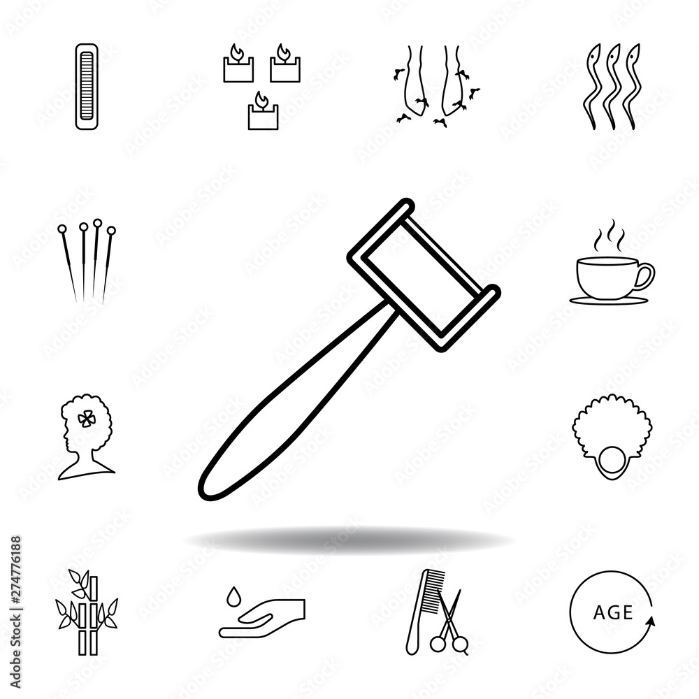 massage tool outline icon. Detailed set of spa and relax illustrations