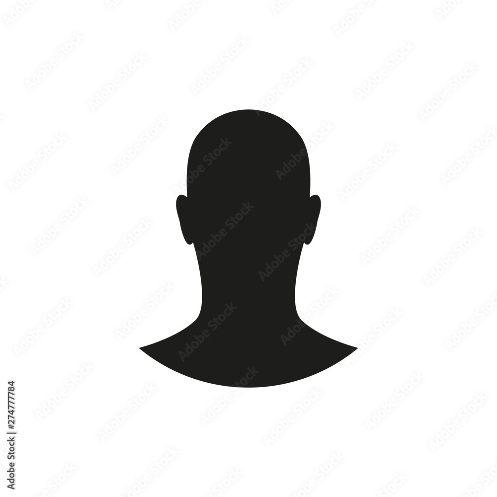 Icon of a human head. Simple vector illustration