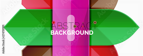 Abstract color lines dynamic background, modern material design style