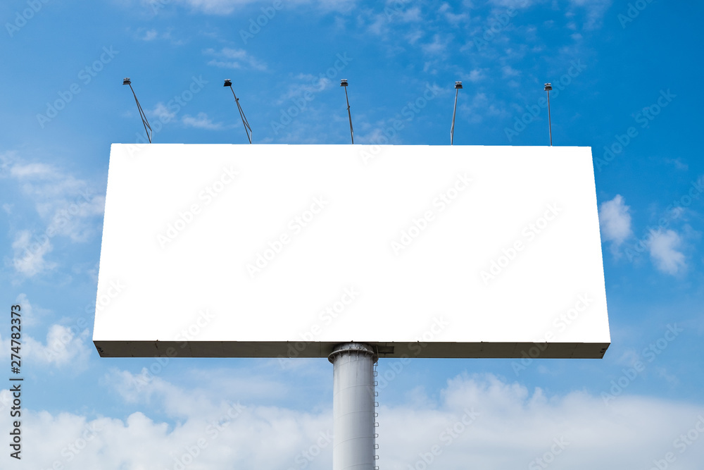 Large billboards with a cloudy sky background Large billboards with a cloudy sky background
