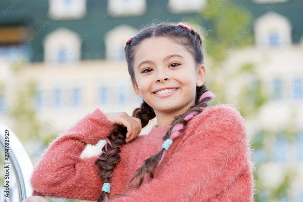 I like to look casual yet chic. Beauty look of small fashion model. Adorable girl with fashionable look on urban background. Little child enjoying natural fresh look on summer day I like to look casual yet chic. Beauty look of small fashion model. Adorable girl with fashionable look on urban background. Little child enjoying natural fresh look on summer day