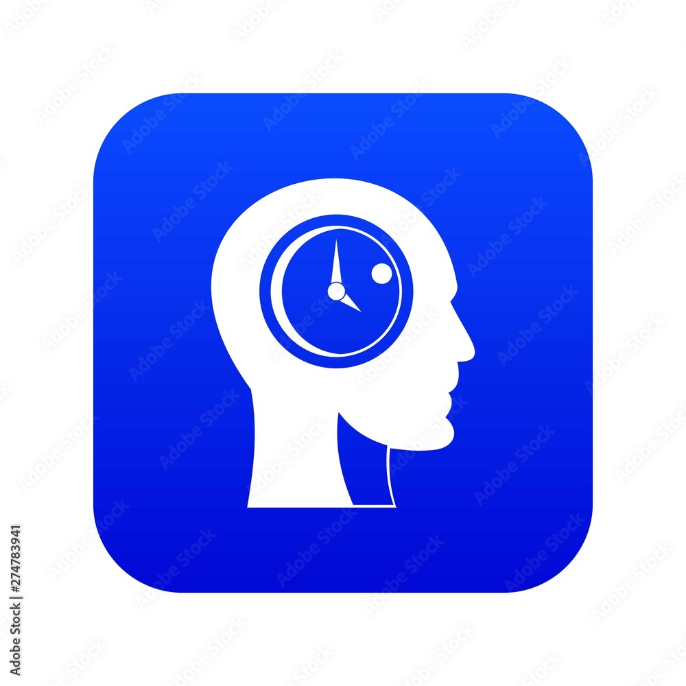Time management icon digital blue for any design isolated on white vector illustration Time management icon digital blue for any design isolated on white vector illustration