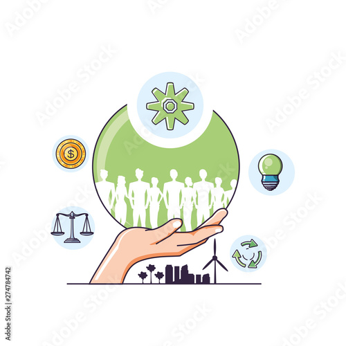 Balance and sustainability design icon vector ilustration