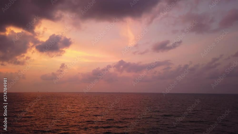 Yellow Sunset in The Middle of The Ocean Yellow Sunset in The Middle of The Ocean