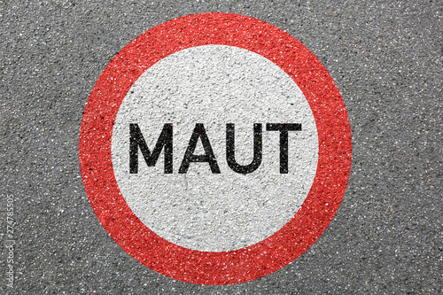 Mautstraße Maut Straße City Geld bezahlen saubere Luft Maut-Straße Autobahn Schild Zone © Markus Mainka