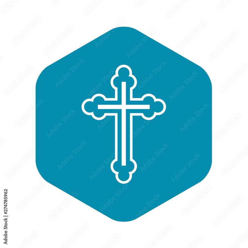 Crucifix icon in simple style on a white background vector illustration Crucifix icon in simple style on a white background vector illustration