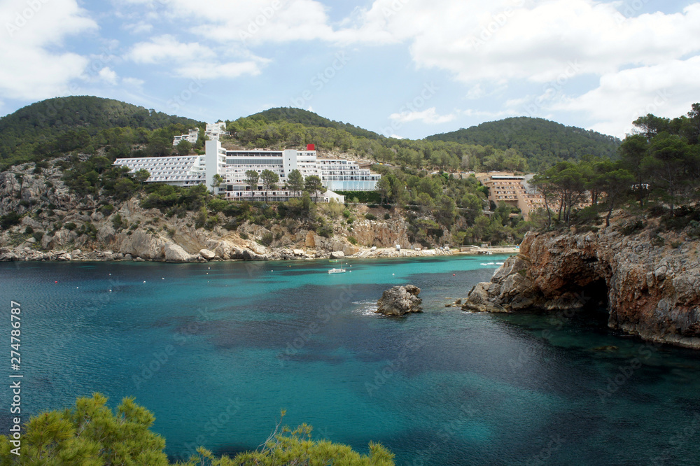 Landscapes of Ibiza.Sant Miguel Bay.Balearic Islands.Spain