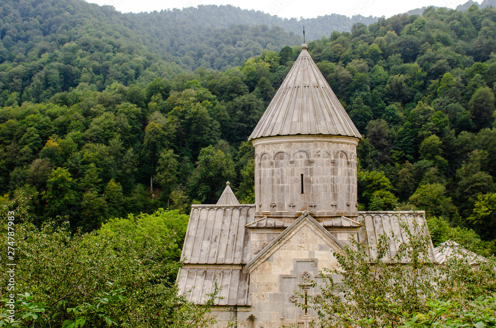 beautiful view to an old armenian Monastery in dilijan
