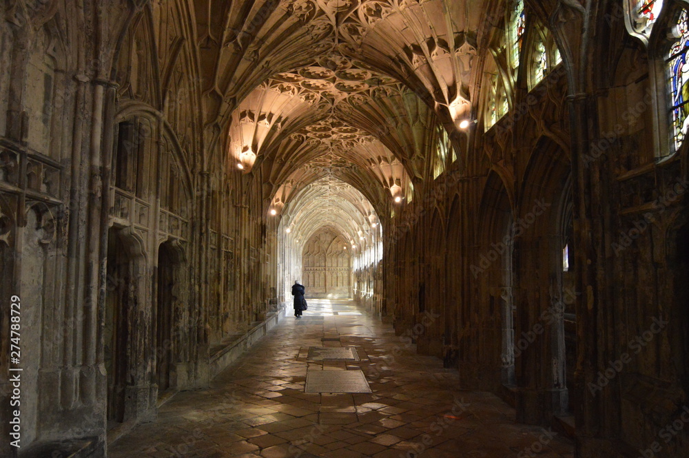 Elaborate Fan Vaulting in Gloucester Cathedral, England