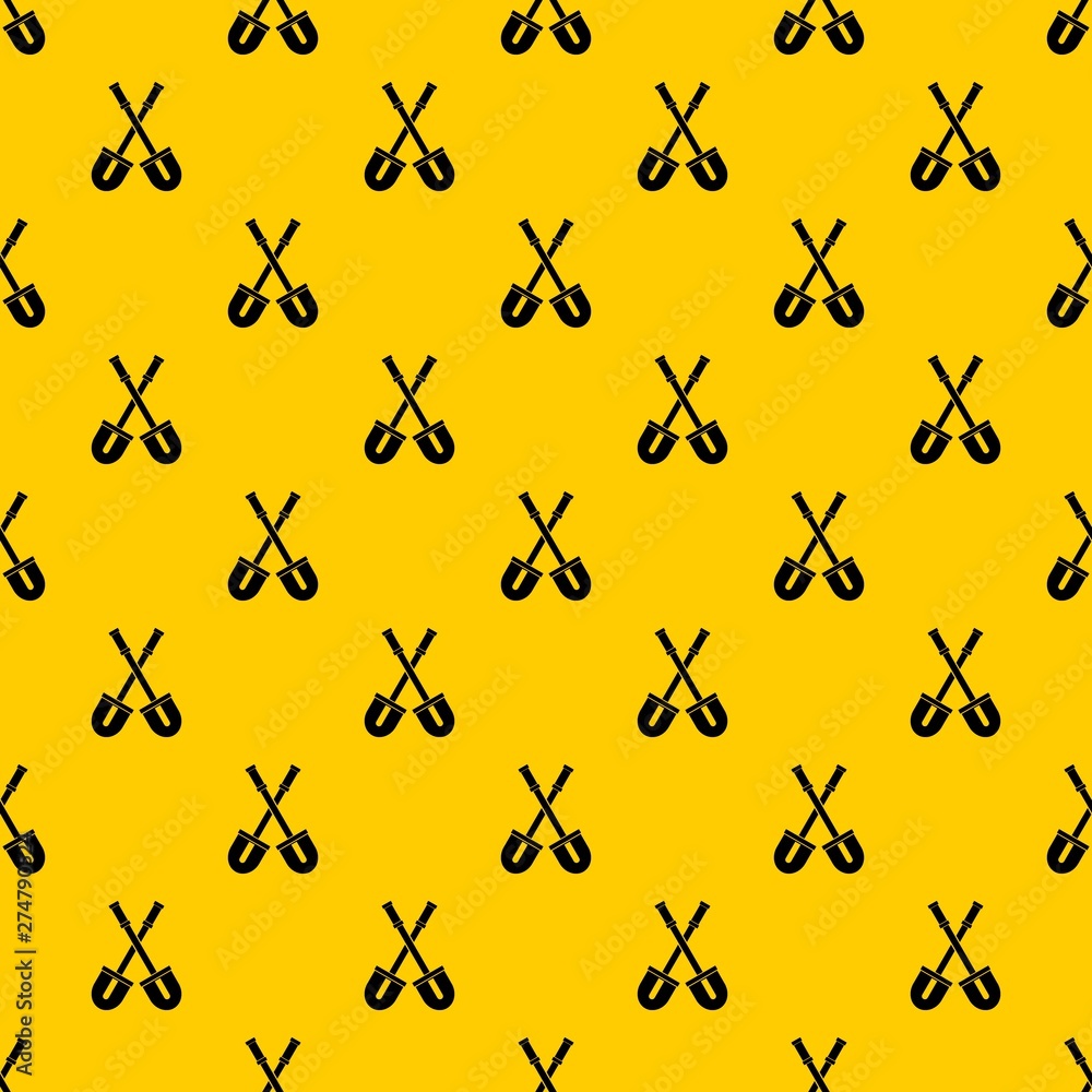 Shovels pattern seamless vector repeat geometric yellow for any design Shovels pattern seamless vector repeat geometric yellow for any design