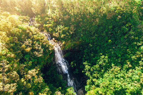 Aerial view of Alexandra falls on Mauritius