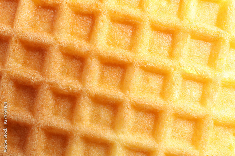 Delicious waffle for breakfast as background, closeup Delicious waffle for breakfast as background, closeup