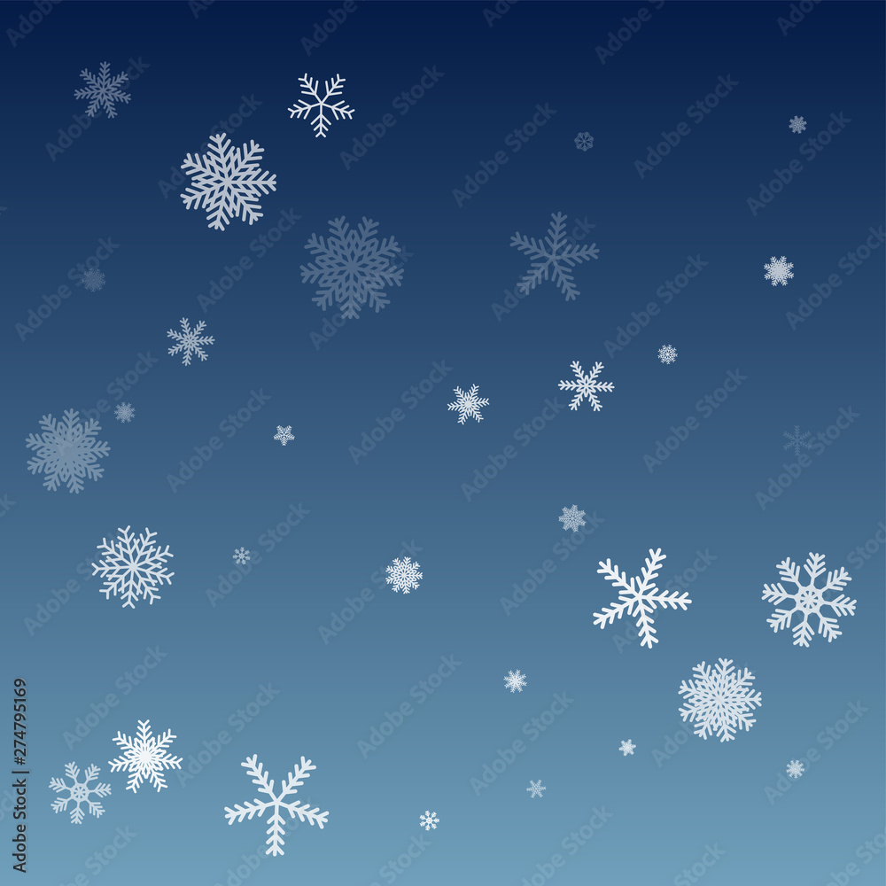 Winter pattern with snowflakes.