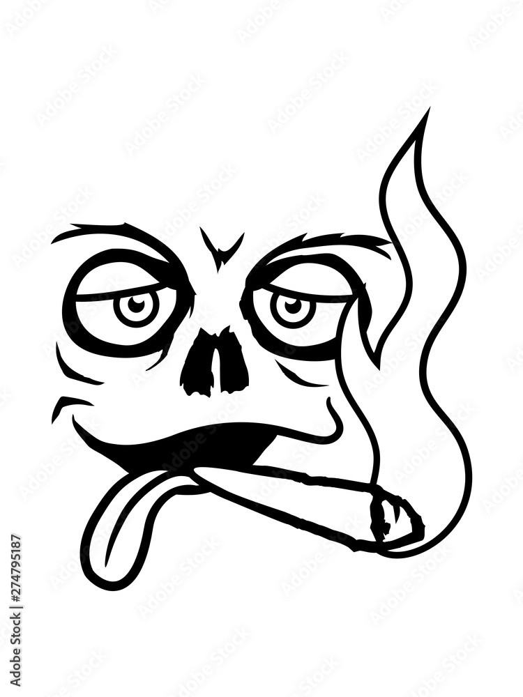 cool kiffer gesicht lustig horror halloween zombie joint rauchen drogen