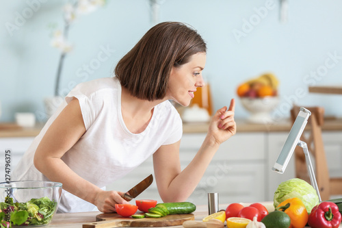 Beautiful young woman with ...