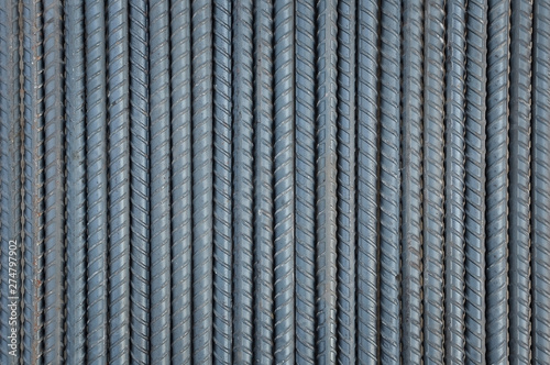 Steel rods background and textured