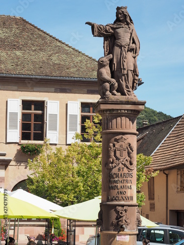 Fachwerkhäuser in Andlau – französische Gemeinde in der Region Grand Est 