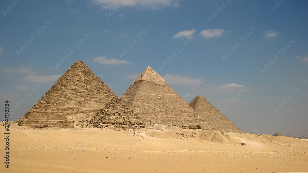 morning shot of the pyramids at giza near cairo morning shot of the pyramids at giza near cairo