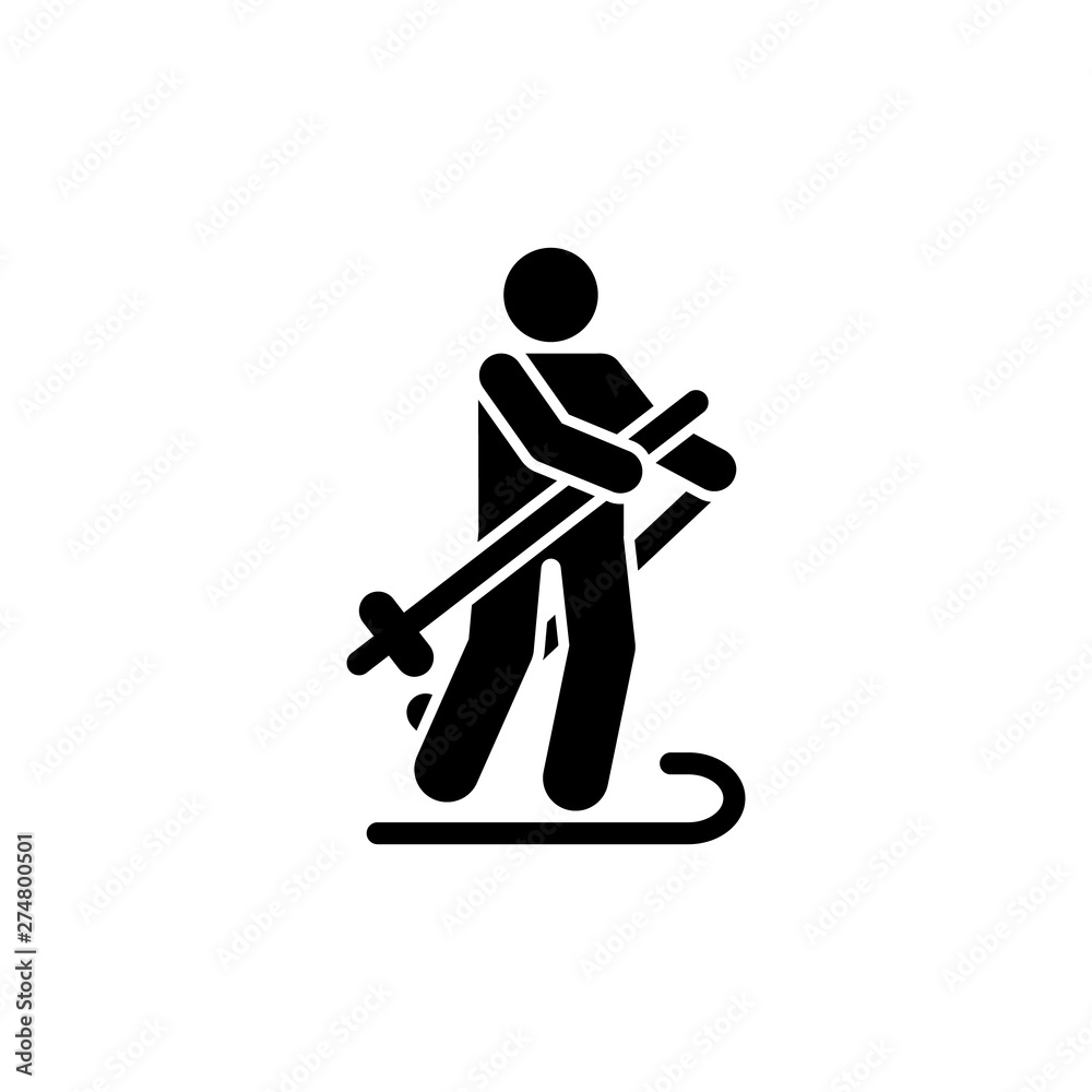 Man ski snow adventure alpine icon. Element of pictogram adventure illustration Man ski snow adventure alpine icon. Element of pictogram adventure illustration