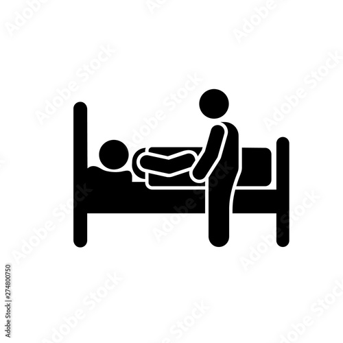 Man grief sorrow patient icon. Element of pictogram death illustration