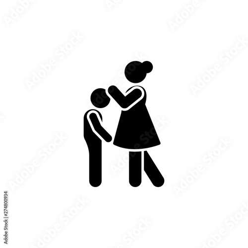 Widow child cry icon. Element of pictogram death illustration