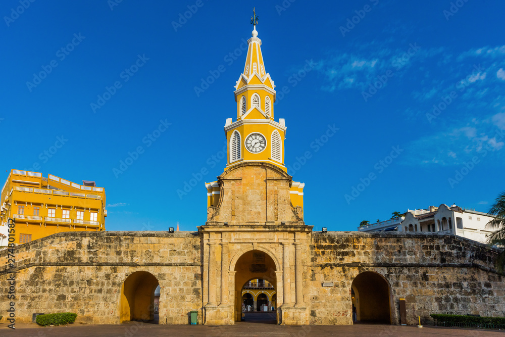 Plaza de la Paz Centro Historico aera of Cartagena de los indias Bolivar in Colombia South America