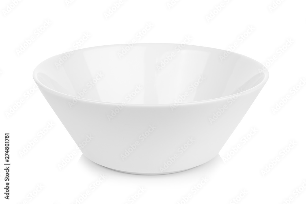 White ceramic bowl isolated on white background. White ceramic bowl isolated on white background.