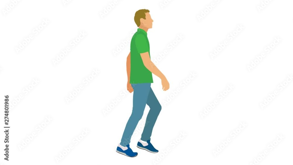 Side walk Cycle for Male figure
