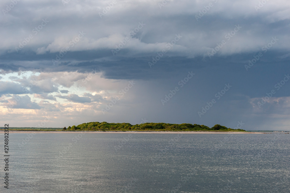Menacing rain cloud on Buzzards Bay